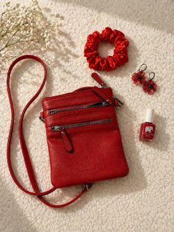 Red Purse + Accessories Bundle | Slip Silk, Simply Vera