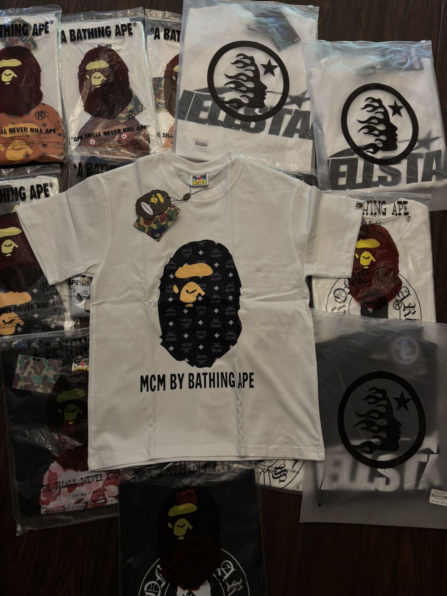 MCM X BATHING APE TEE - SIZE SMALL- BRAND NEW COMES WITH BAG