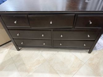 Long brown dresser