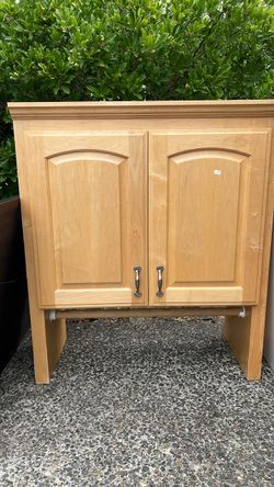 Wood Wall Cabinet with Double Doors
