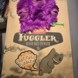 New Fuggler Fart Face Annoyed Alien 3 Eyed Purple Funny Ugly Monsters 9" Zuru
