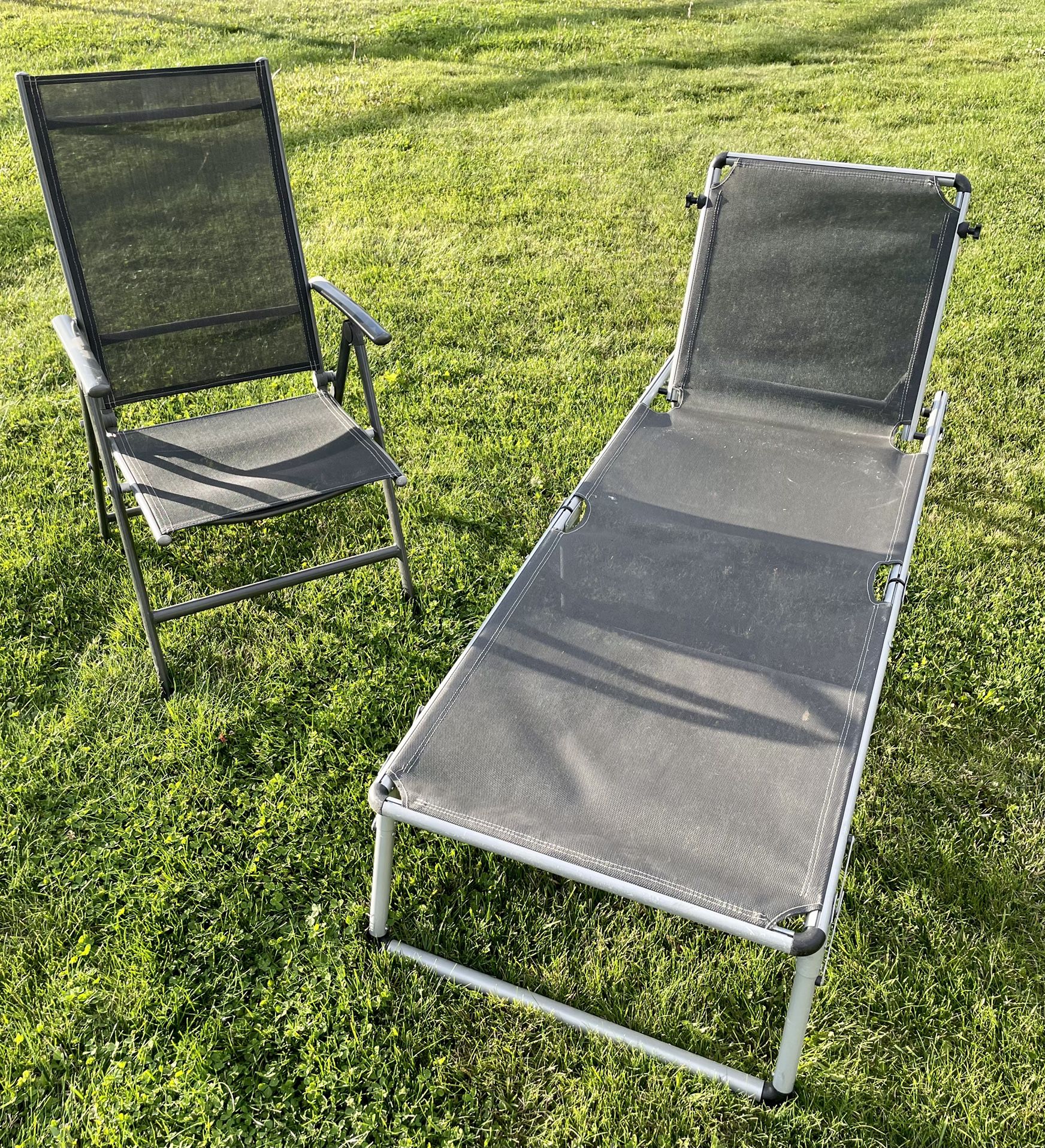 Outdoor Chairs + Table / Set Of 3