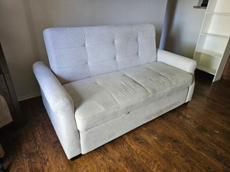 Serta Convertible Sleeper couch (Oatmeal colored). $100 or Best Offer