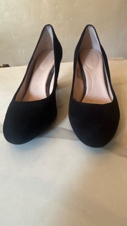 Rockport black suede pump heels size 7 with Adiprene Adidas insole