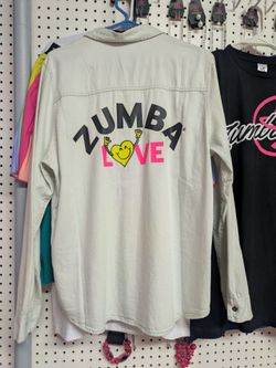 ZUMBA LOVE Flannel Button Up Down Shirt