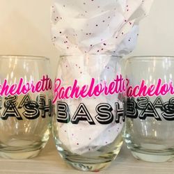Bachelorette Bash Stemless Wineglass