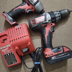 Milwaukee M18 Hammer Drill And Impact Driver And Bethany And Charger 