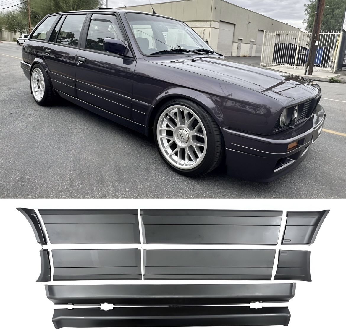 BMW E30 Touring MTech 2 Side Skirts & Door Panel Pod Set