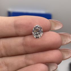 2 Carat Oval Moissanite Diamond Loose Stone For Engagement Ring