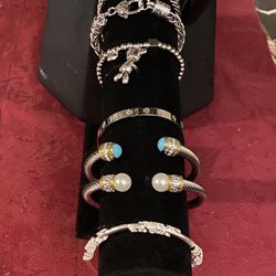 Stainless steel bracelet, silver plated 