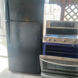 Combo Stainless Steel Stove Refrigerador 