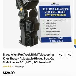 Brace Align Flextrack ROM Telescoping Knee Brace Post Op