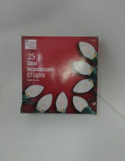 25 Clear C9 CHRISTMAS LIGHTS 🎄