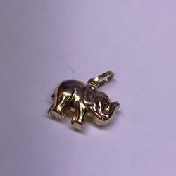 14k Elephants Pendant 