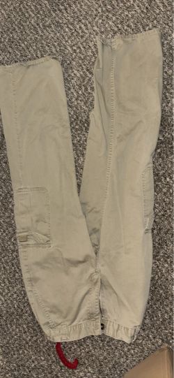 Khaki Cargo Pants with Elastic Ankles