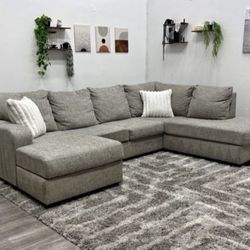 Grey Sectional Couch - Free Delivery 
