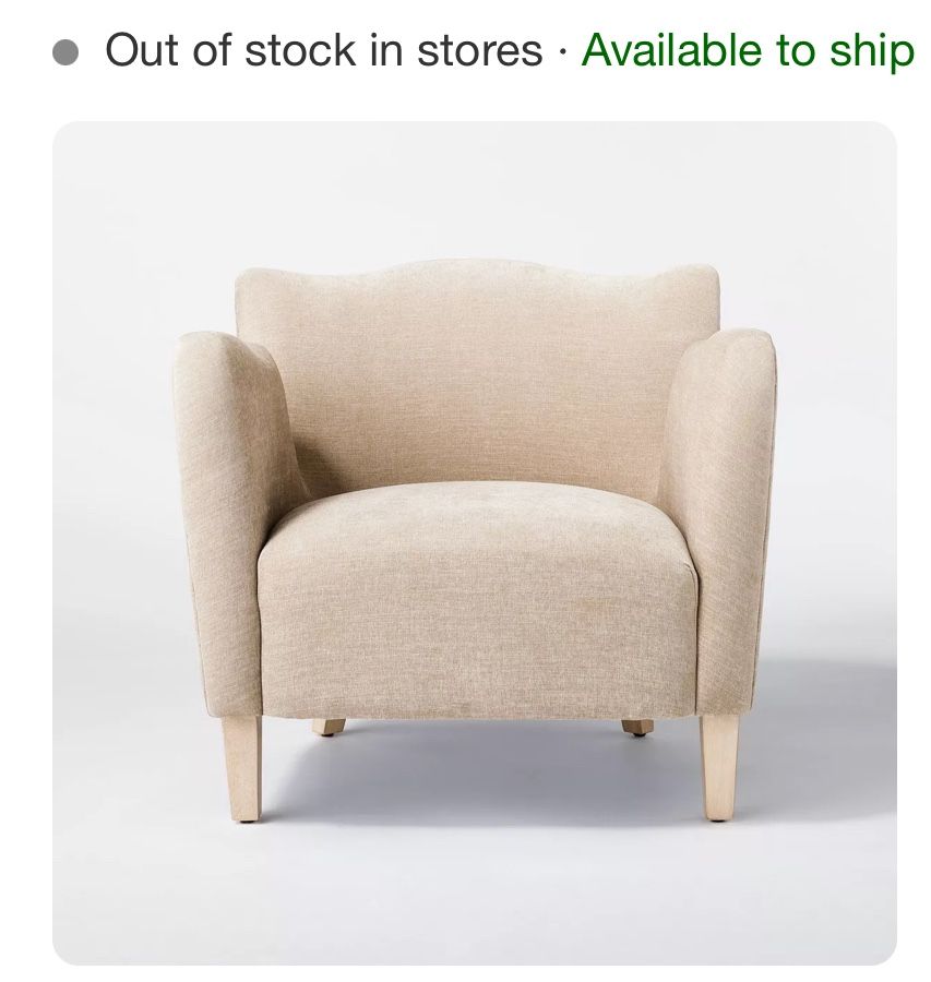 Wing Arm Accent Chair 