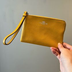 Coach Mustard Yellow Wristlet