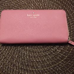 Kate Spade Laurel Way Neda Zip Around Continental Wallet Bright Carnation Pink