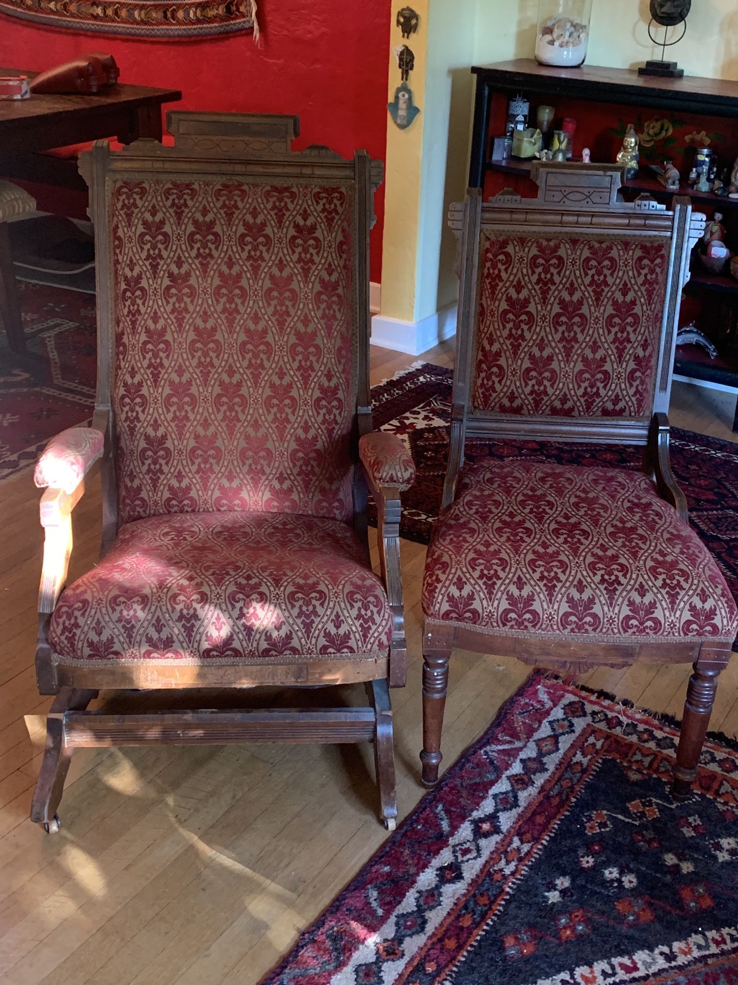 Eastlake Rocking Chair And Chair Duo