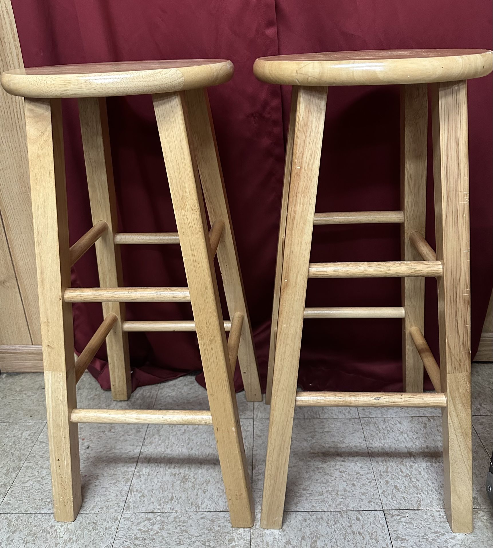Wood Counter/Bar stools (set Of 2)