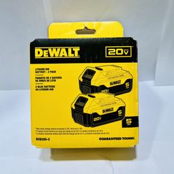 Dewalt 20V Li-lon 5.0Ah Batteries 2-pack DCB205-2 Brand New. $89 ✅💰🤑🤩🤑💰