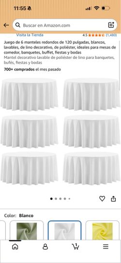 Manteles 120 pulgadas 6 pz