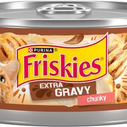 Purina Friskies Extra Gravy Wet Cat Food Chunky Chicken in Savory Gravy - (Pack of 24) 5.5 oz. Cans