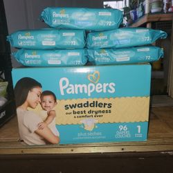 Pampers Size 1 And Wipes 