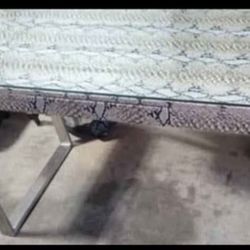 Python office desk with glass on top and drawer