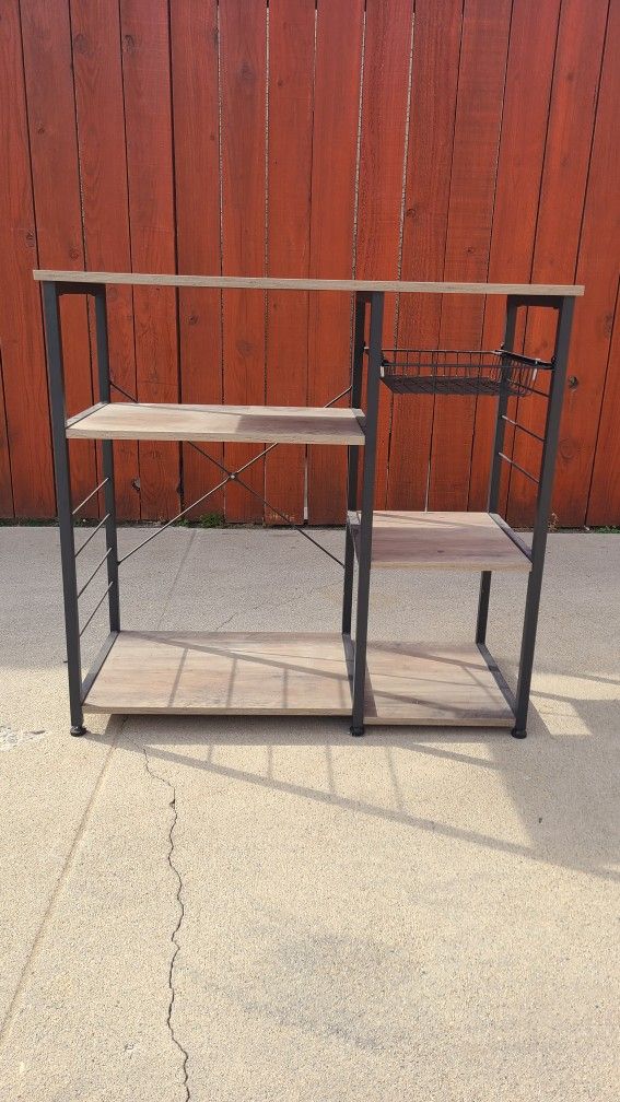 Kitchen Island and Shelving Unit
