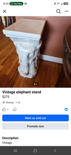 Vintage elephant stand