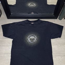 Y2K 2000s Harley Davidson Skull / Skeleton Glowing Shirt