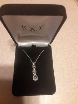 Silver Diamond Necklace 
