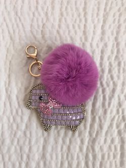 Feaux Fur Pom Pom Bag Charm/Keychain