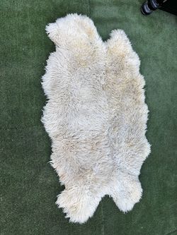 Large Quad Sheepskin Rug GENUINE 66x44”