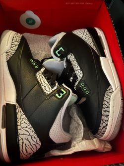 Green glow Jordan 3s