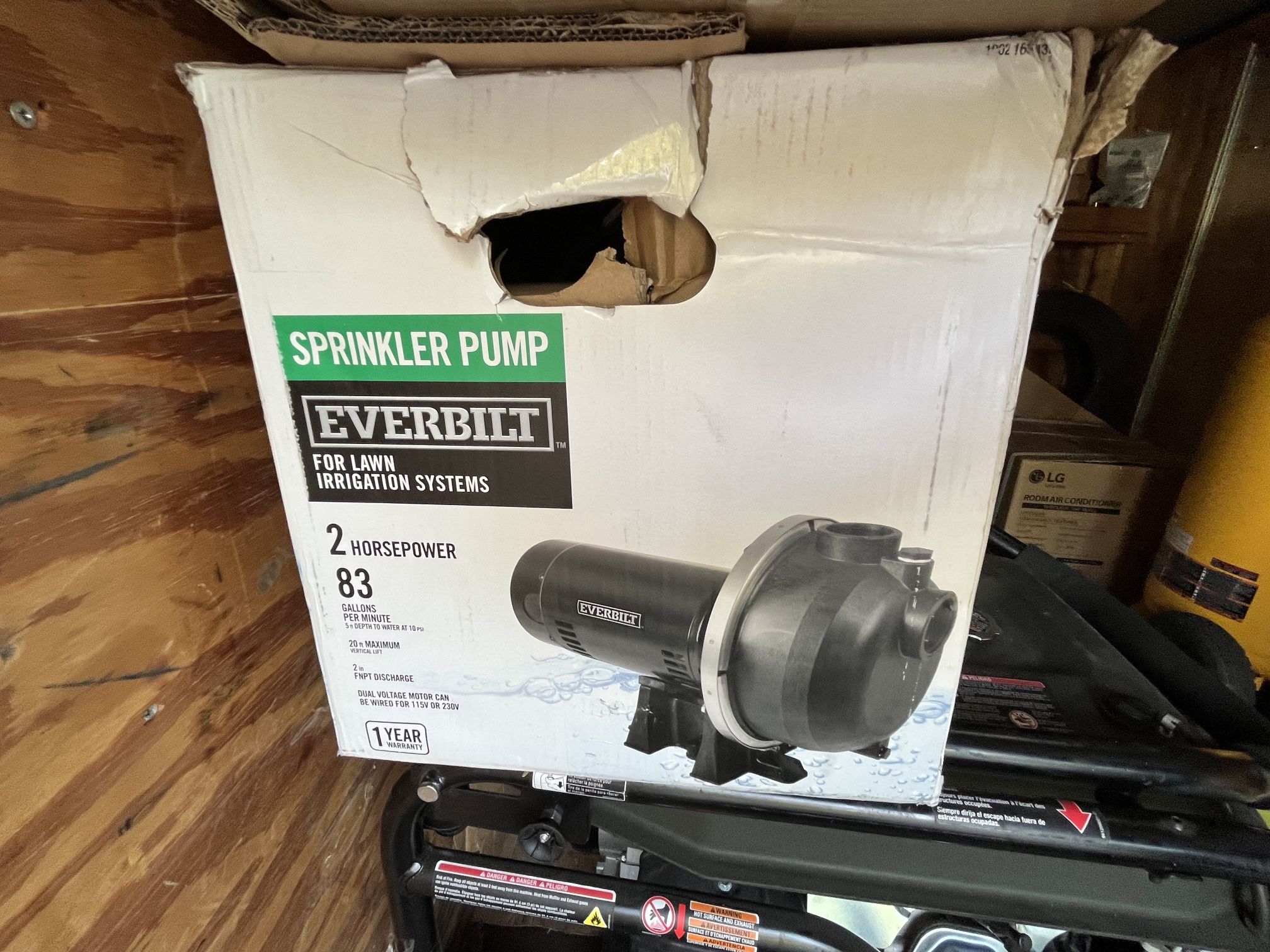 2 HP Plastic Lawn Sprinkler Pump