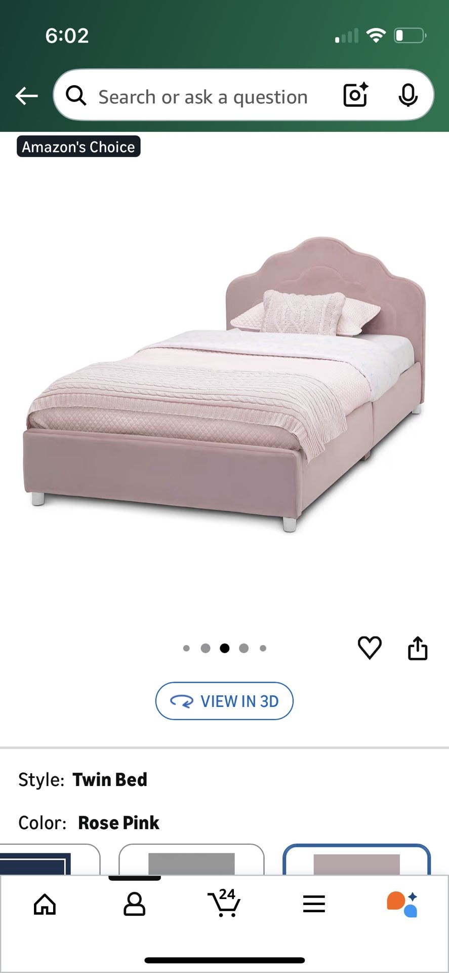 Pink Girls Delta Twin Bed Free