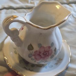 vintage Royal Crown hand-painted creamer or small pitcher 