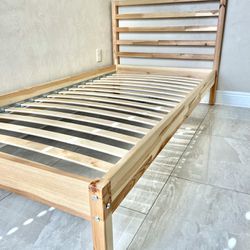 IKEA Twin Bed Frame With Slatted Bed Base (Like New)