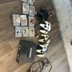 N64 Console And Games