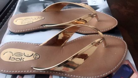 Gold flat sandal