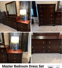 Master Bedroom Dresser Set with lamps