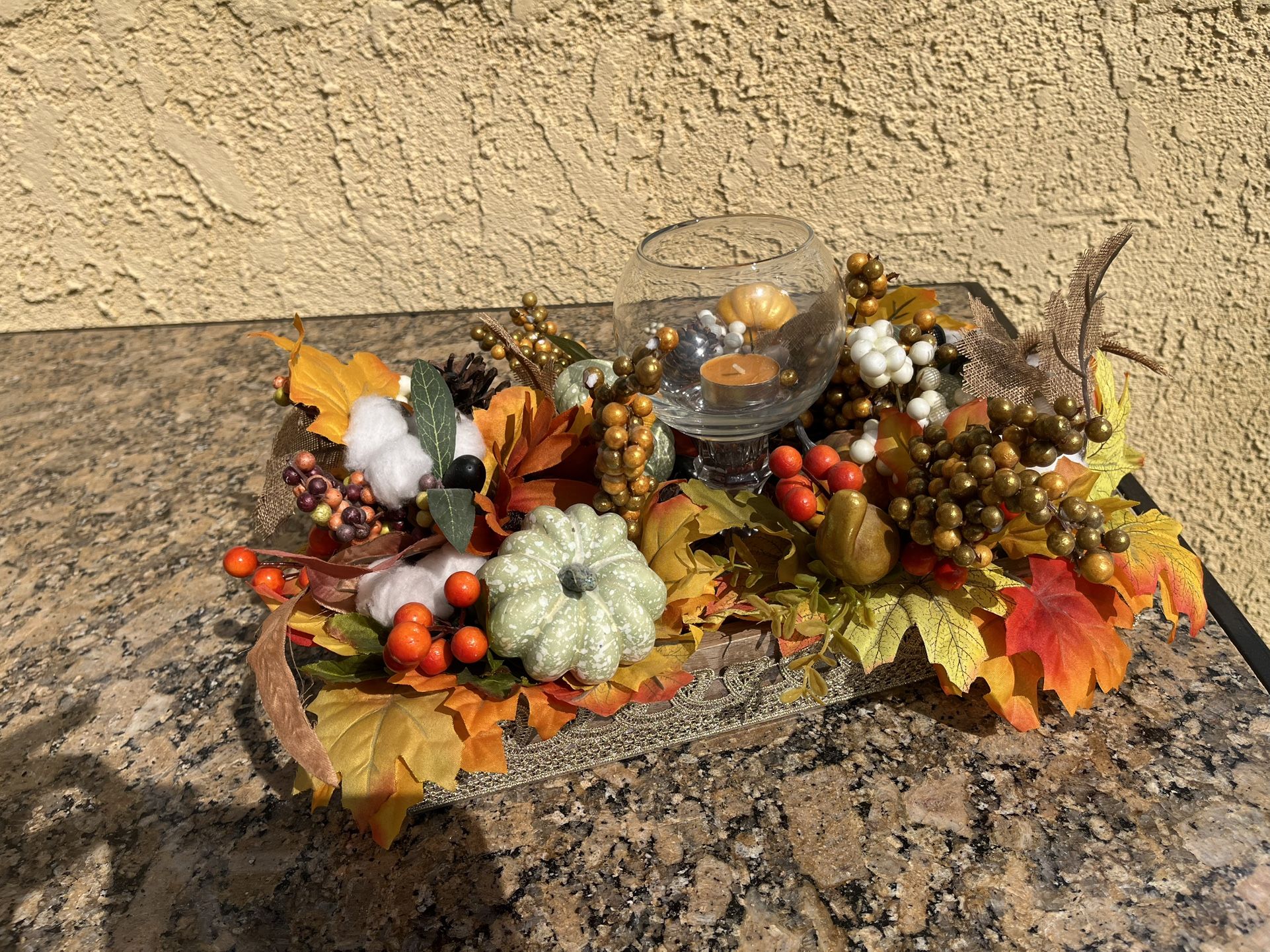 Thanksgiving Centerpieces  Candle Holder, $20