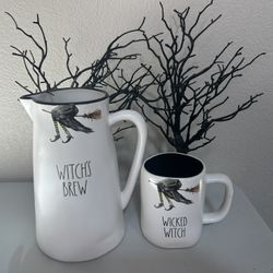Rae Dunn Witches Brew Pitcher And Mug
