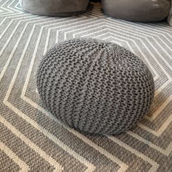 Smaller Gray Round Puff $25