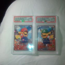 Rare Mario And Luigi Pikachu Japanese Promo Cards 