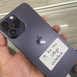 14 Pro Max Unlocked. Cash Or $50 Down W Approval 