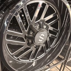 Steel Off-Road Wheels 🛞 Black Machined Truck Rims